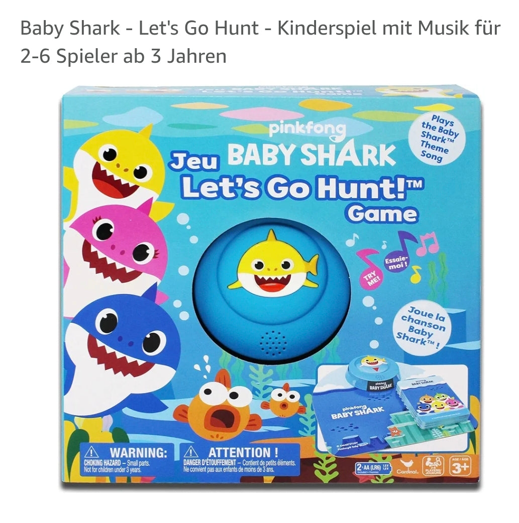 Baby Shark - Let's Go Hunt - Kinderspiel mit Musik für 2-6 Spieler ab 3 Jahren